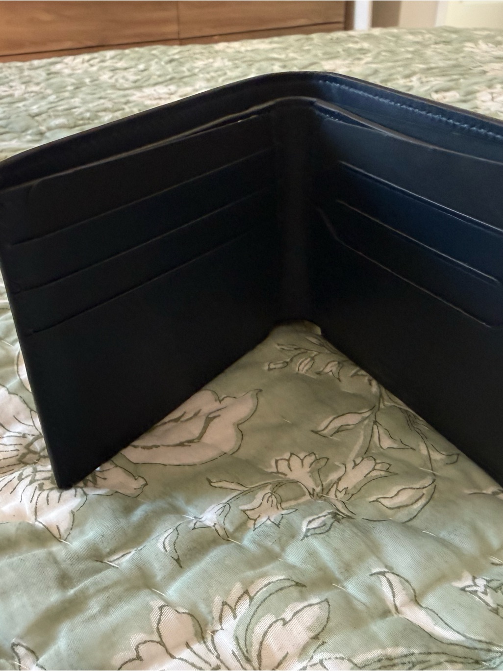 Montblanc Black Leather Bifold Wallet With Card Slots